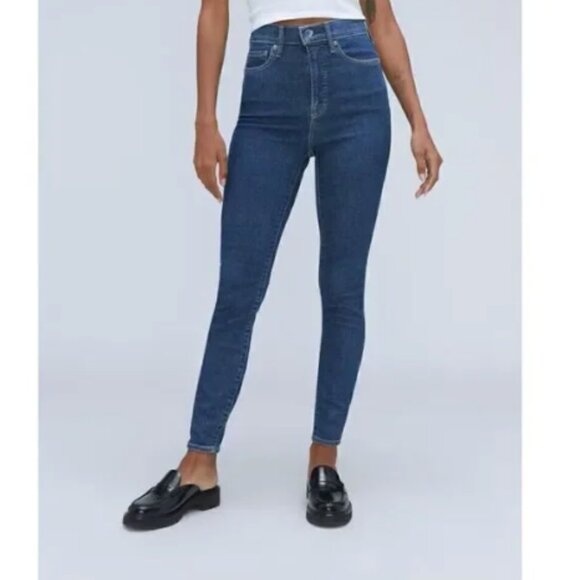 Everlane The Way High Skinny Jean Organic Cotton Medium Wash Size 28 - Picture 3 of 16